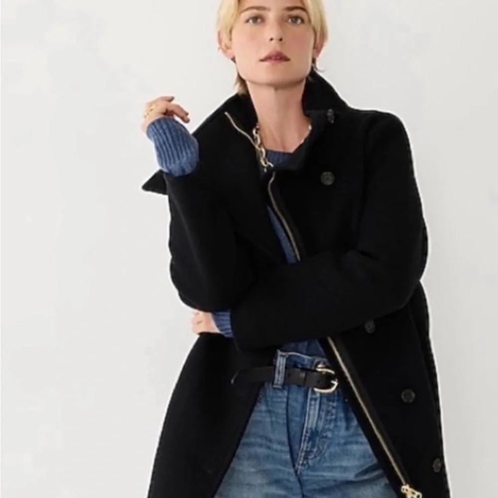 J. Crew Women's Italian Stadium Cloth Nello Gori Wool Cocoon Coat - Picture 5 of 6